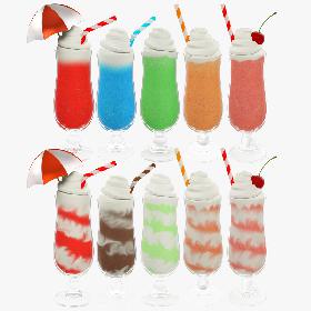 3D Colored Cocktails Collection V2 model